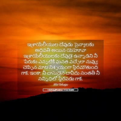 Picture 05 - 1 దినవృత్తాంతాలు 17:24 TELIRV - ఇశ్రాయేలీయుల - Bible Verse Picture