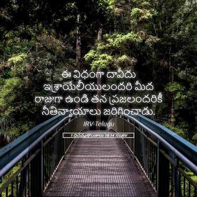 Picture 05 - 1 దినవృత్తాంతాలు 18:14 TELIRV - ఈ విధంగా దావీదు - Bible Verse Picture
