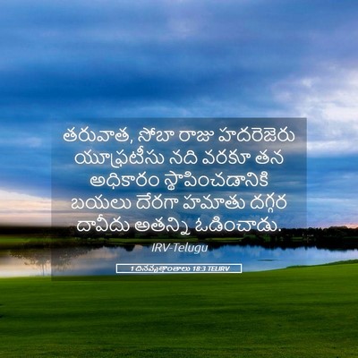 Picture 05 - 1 దినవృత్తాంతాలు 18:3 TELIRV - తరువాత, సోబా రాజు - Bible Verse Picture