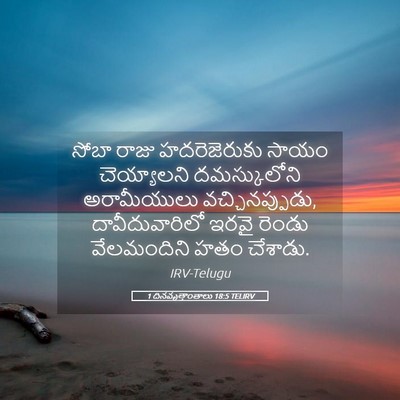 Picture 05 - 1 దినవృత్తాంతాలు 18:5 TELIRV - సోబా రాజు - Bible Verse Picture