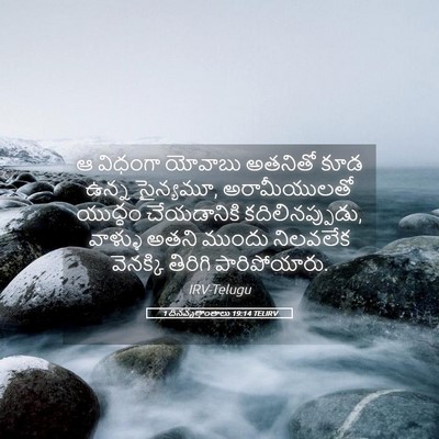Picture 05 - 1 దినవృత్తాంతాలు 19:14 TELIRV - ఆ విధంగా యోవాబు - Bible Verse Picture