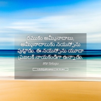 Picture 05 - 1 దినవృత్తాంతాలు 2:10 TELIRV - రముకు - Bible Verse Picture