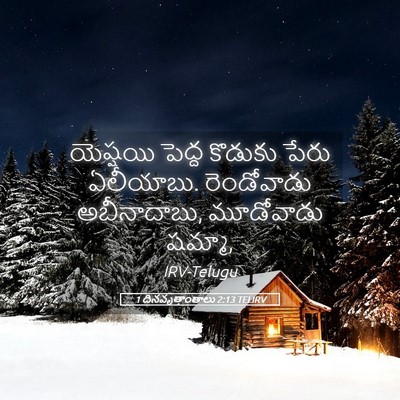 Picture 05 - 1 దినవృత్తాంతాలు 2:13 TELIRV - యెష్షయి పెద్ద - Bible Verse Picture