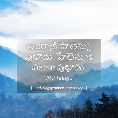 Picture 05 - 1 దినవృత్తాంతాలు 2:39 TELIRV - అజర్యాకి హేలెస్సు - Bible Verse Picture