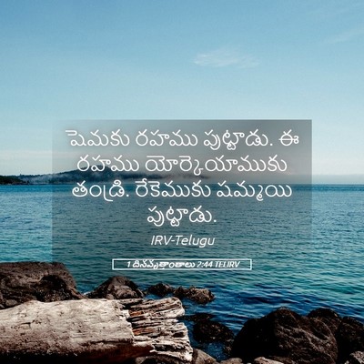Picture 05 - 1 దినవృత్తాంతాలు 2:44 TELIRV - షెమకు రహము - Bible Verse Picture