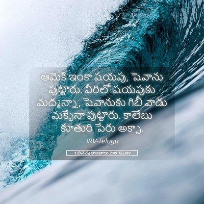 Picture 05 - 1 దినవృత్తాంతాలు 2:49 TELIRV - ఆమెకి ఇంకా షయపు, - Bible Verse Picture