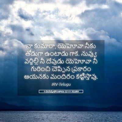 Picture 05 - 1 దినవృత్తాంతాలు 22:11 TELIRV - నా కుమారా, యెహోవా - Bible Verse Picture
