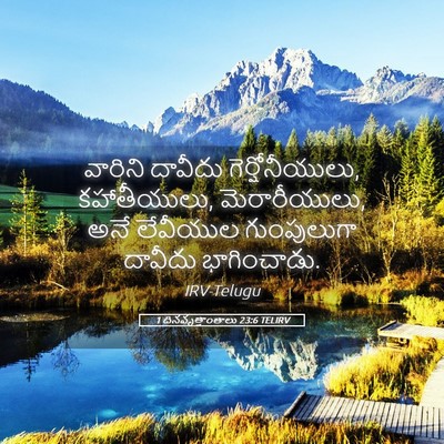Picture 05 - 1 దినవృత్తాంతాలు 23:6 TELIRV - వారిని దావీదు - Bible Verse Picture