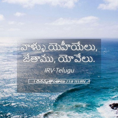 Picture 05 - 1 దినవృత్తాంతాలు 23:8 TELIRV - వాళ్ళు యెహీయేలు, - Bible Verse Picture
