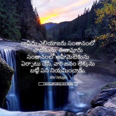 Picture 05 - 1 దినవృత్తాంతాలు 24:3 TELIRV - దావీదు ఎలియాజరు - Bible Verse Picture