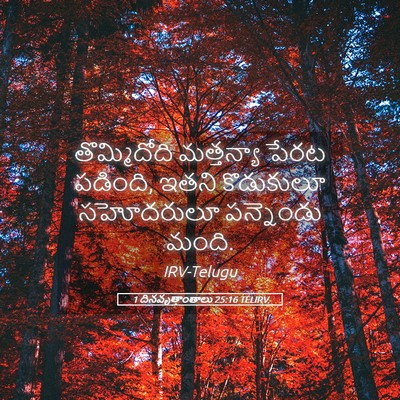 Picture 05 - 1 దినవృత్తాంతాలు 25:16 TELIRV - తొమ్మిదోది - Bible Verse Picture