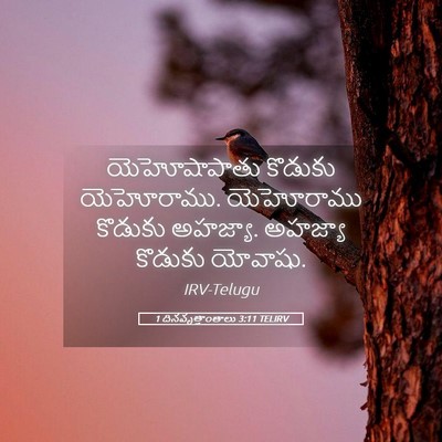 Picture 05 - 1 దినవృత్తాంతాలు 3:11 TELIRV - యెహోషాపాతు కొడుకు - Bible Verse Picture