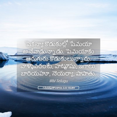Picture 05 - 1 దినవృత్తాంతాలు 3:22 TELIRV - షెకన్యా - Bible Verse Picture