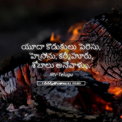 Picture 05 - 1 దినవృత్తాంతాలు 4:1 TELIRV - యూదా కొడుకులు - Bible Verse Picture