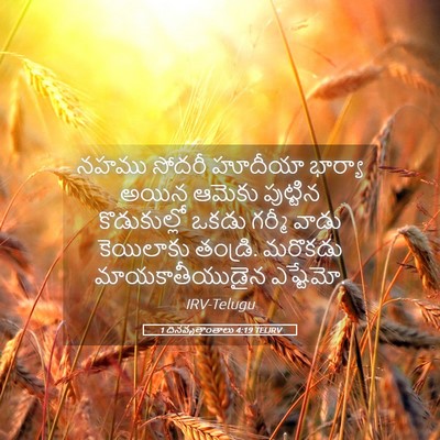 Picture 05 - 1 దినవృత్తాంతాలు 4:19 TELIRV - నహము సోదరీ హూదీయా - Bible Verse Picture