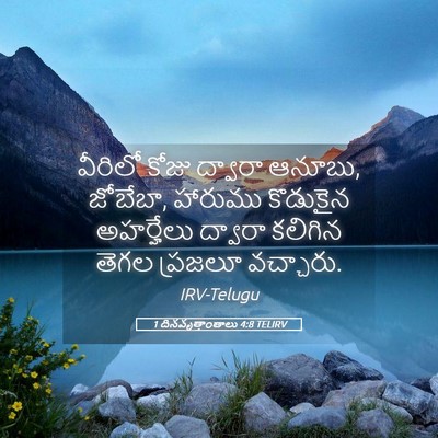 Picture 05 - 1 దినవృత్తాంతాలు 4:8 TELIRV - వీరిలో కోజు - Bible Verse Picture