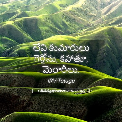 Picture 05 - 1 దినవృత్తాంతాలు 6:16 TELIRV - లేవి కుమారులు - Bible Verse Picture