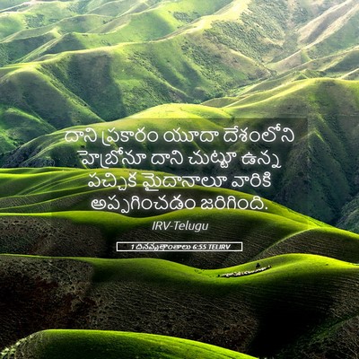 Picture 05 - 1 దినవృత్తాంతాలు 6:55 TELIRV - దాని ప్రకారం యూదా - Bible Verse Picture