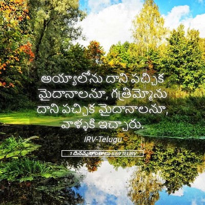 Picture 05 - 1 దినవృత్తాంతాలు 6:69 TELIRV - అయ్యాలోను దాని - Bible Verse Picture
