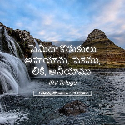 Picture 05 - 1 దినవృత్తాంతాలు 7:19 TELIRV - షెమీదా కొడుకులు - Bible Verse Picture
