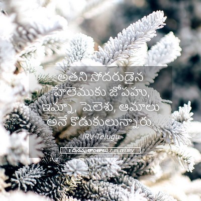 Picture 05 - 1 దినవృత్తాంతాలు 7:35 TELIRV - అతని సోదరుడైన - Bible Verse Picture