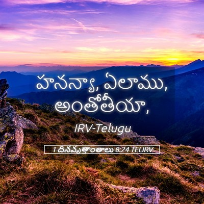 Picture 05 - 1 దినవృత్తాంతాలు 8:24 TELIRV - హనన్యా, ఏలాము, - Bible Verse Picture