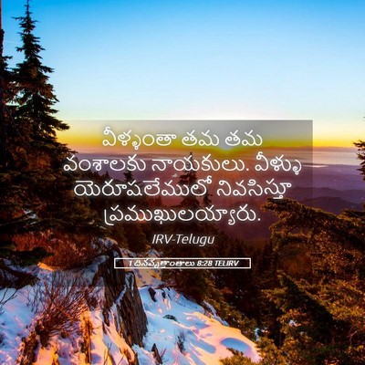 Picture 05 - 1 దినవృత్తాంతాలు 8:28 TELIRV - వీళ్ళంతా తమ తమ - Bible Verse Picture