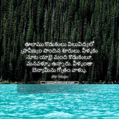 Picture 05 - 1 దినవృత్తాంతాలు 8:40 TELIRV - ఊలాము కొడుకులు - Bible Verse Picture