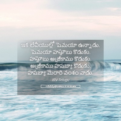Picture 05 - 1 దినవృత్తాంతాలు 9:14 TELIRV - ఇక లేవీయుల్లో - Bible Verse Picture