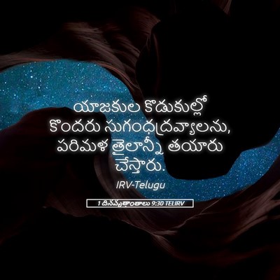 Picture 05 - 1 దినవృత్తాంతాలు 9:30 TELIRV - యాజకుల కొడుకుల్లో - Bible Verse Picture