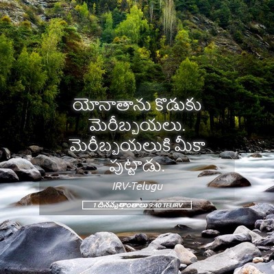 Picture 05 - 1 దినవృత్తాంతాలు 9:40 TELIRV - యోనాతాను కొడుకు - Bible Verse Picture