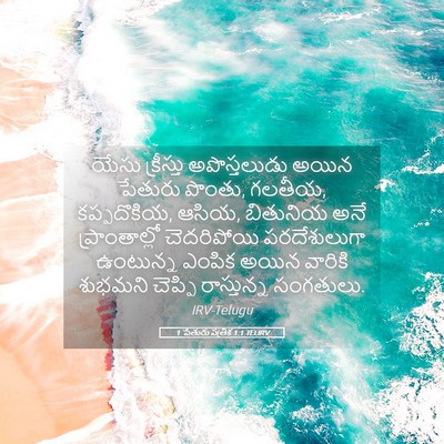 Picture 05 - 1 పేతురు పత్రిక 1:1 TELIRV - యేసు క్రీస్తు - Bible Verse Picture