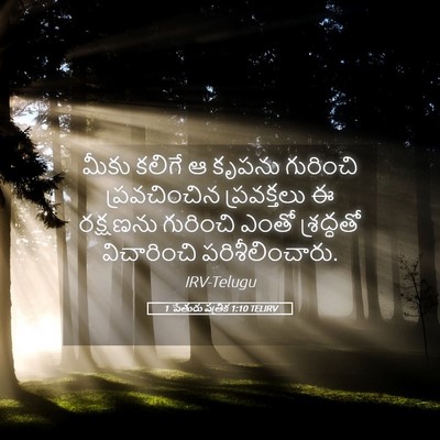 Picture 05 - 1 పేతురు పత్రిక 1:10 TELIRV - మీకు కలిగే ఆ కృపను - Bible Verse Picture