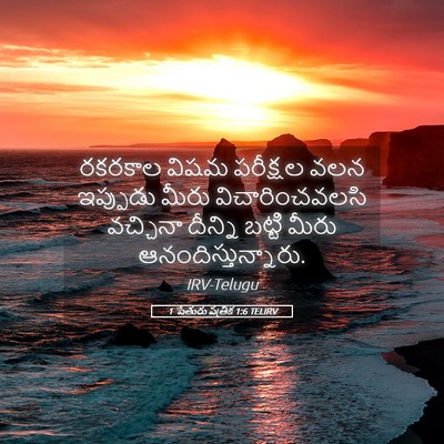 Picture 05 - 1 పేతురు పత్రిక 1:6 TELIRV - రకరకాల విషమ - Bible Verse Picture
