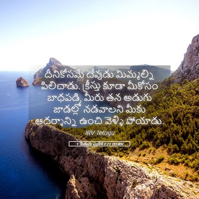 Picture 05 - 1 పేతురు పత్రిక 2:21 TELIRV - దీనికోసమే దేవుడు - Bible Verse Picture