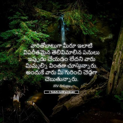 Picture 05 - 1 పేతురు పత్రిక 4:4 TELIRV - వారితోబాటుగా మీరూ - Bible Verse Picture