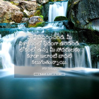 Picture 05 - 1 పేతురు పత్రిక 5:9 TELIRV - వాణ్ణి - Bible Verse Picture