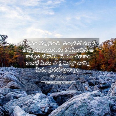Picture 05 - 1 యోహాను పత్రిక 1:2 TELIRV - ఆ జీవం వెల్లడైంది. - Bible Verse Picture
