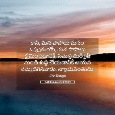 Picture 05 - 1 యోహాను పత్రిక 1:9 TELIRV - కాని, మన పాపాలు మనం - Bible Verse Picture