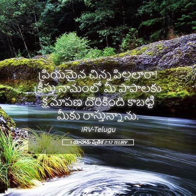Picture 05 - 1 యోహాను పత్రిక 2:12 TELIRV - ప్రియమైన - Bible Verse Picture