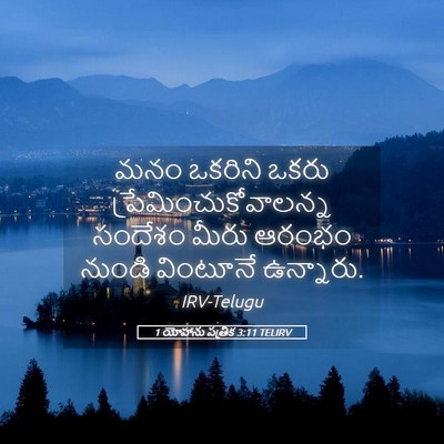 Picture 05 - 1 యోహాను పత్రిక 3:11 TELIRV - మనం ఒకరిని ఒకరు - Bible Verse Picture