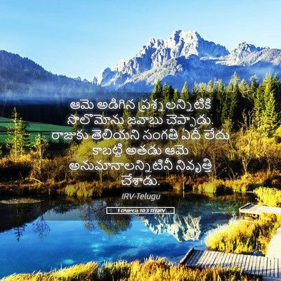 Picture 05 - 1 రాజులు 10:3 TELIRV - ఆమె అడిగిన - Bible Verse Picture