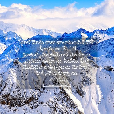 Picture 05 - 1 రాజులు 11:1 TELIRV - సొలొమోను రాజు - Bible Verse Picture