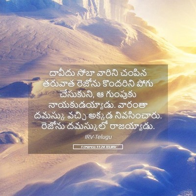 Picture 05 - 1 రాజులు 11:24 TELIRV - దావీదు సోబా - Bible Verse Picture