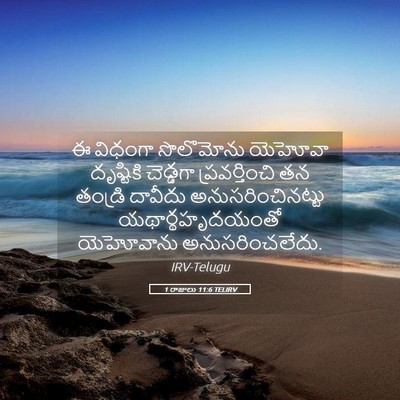 Picture 05 - 1 రాజులు 11:6 TELIRV - ఈ విధంగా సొలొమోను - Bible Verse Picture