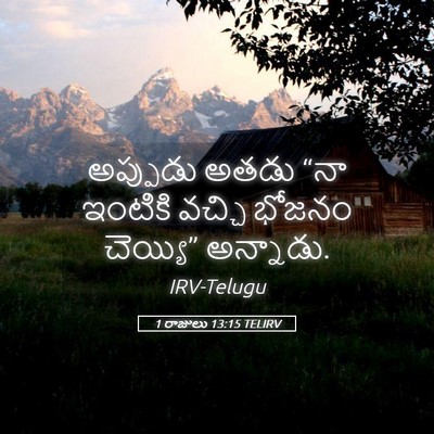 Picture 05 - 1 రాజులు 13:15 TELIRV - అప్పుడు అతడు “నా - Bible Verse Picture