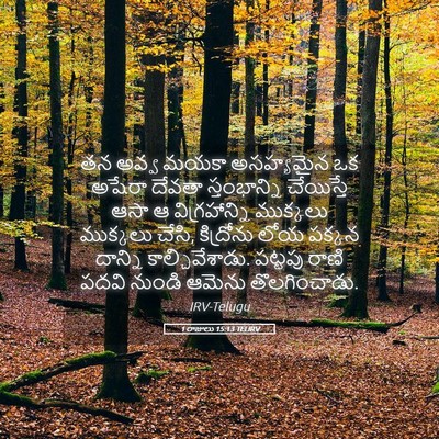 Picture 05 - 1 రాజులు 15:13 TELIRV - తన అవ్వ మయకా - Bible Verse Picture