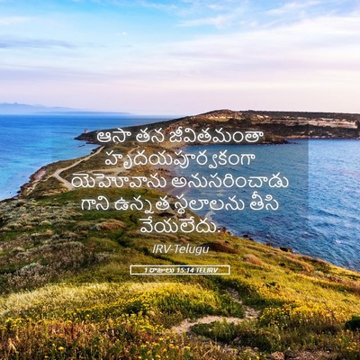 Picture 05 - 1 రాజులు 15:14 TELIRV - ఆసా తన జీవితమంతా - Bible Verse Picture