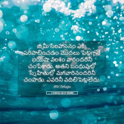 Picture 05 - 1 రాజులు 16:11 TELIRV - జిమ్రీ సింహాసనం - Bible Verse Picture