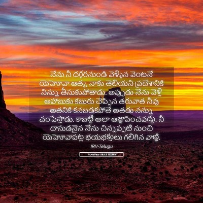 Picture 05 - 1 రాజులు 18:12 TELIRV - నేను నీ - Bible Verse Picture
